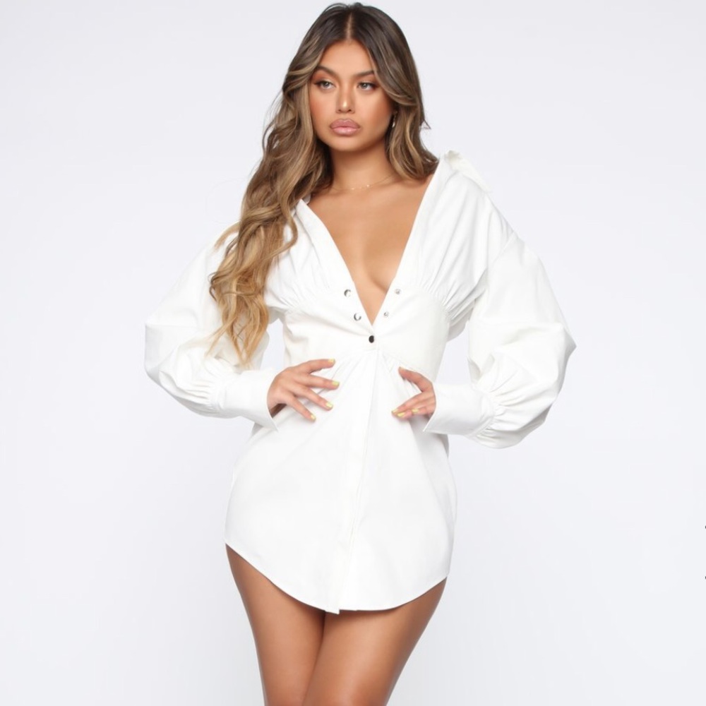 Lets Meet Up Mini Dress White
